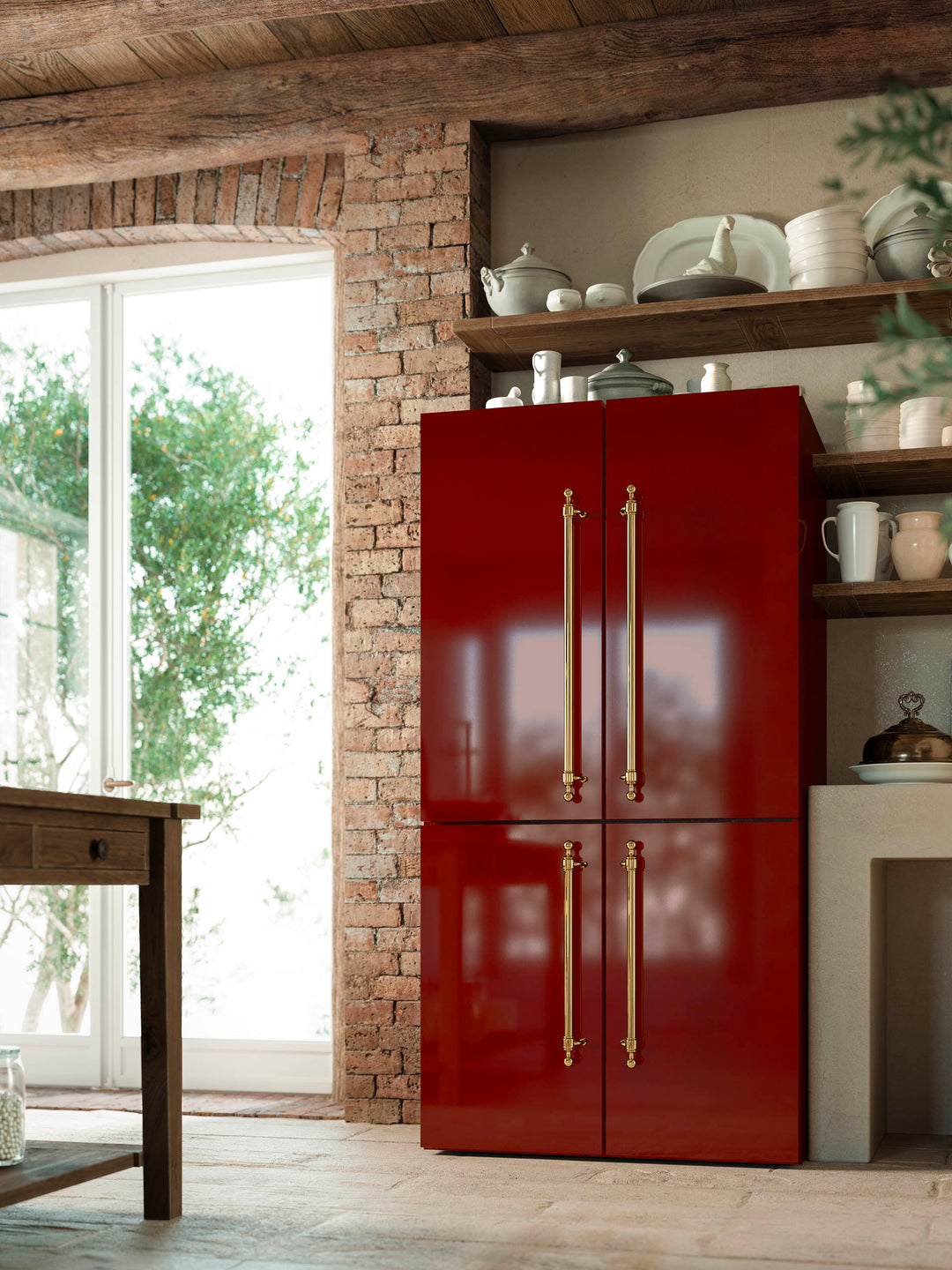 Køleskab og Fryseskab - Nostalgie - 90 cm Side-by-Side