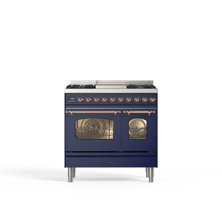 Komfur - Nostalgie - 90 cm - Gaskomfur/Induktion, 2 ovne