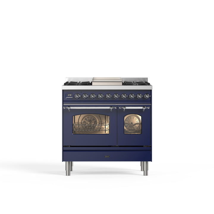 Komfur - Nostalgie - 90 cm - Gaskomfur/Induktion, 2 ovne