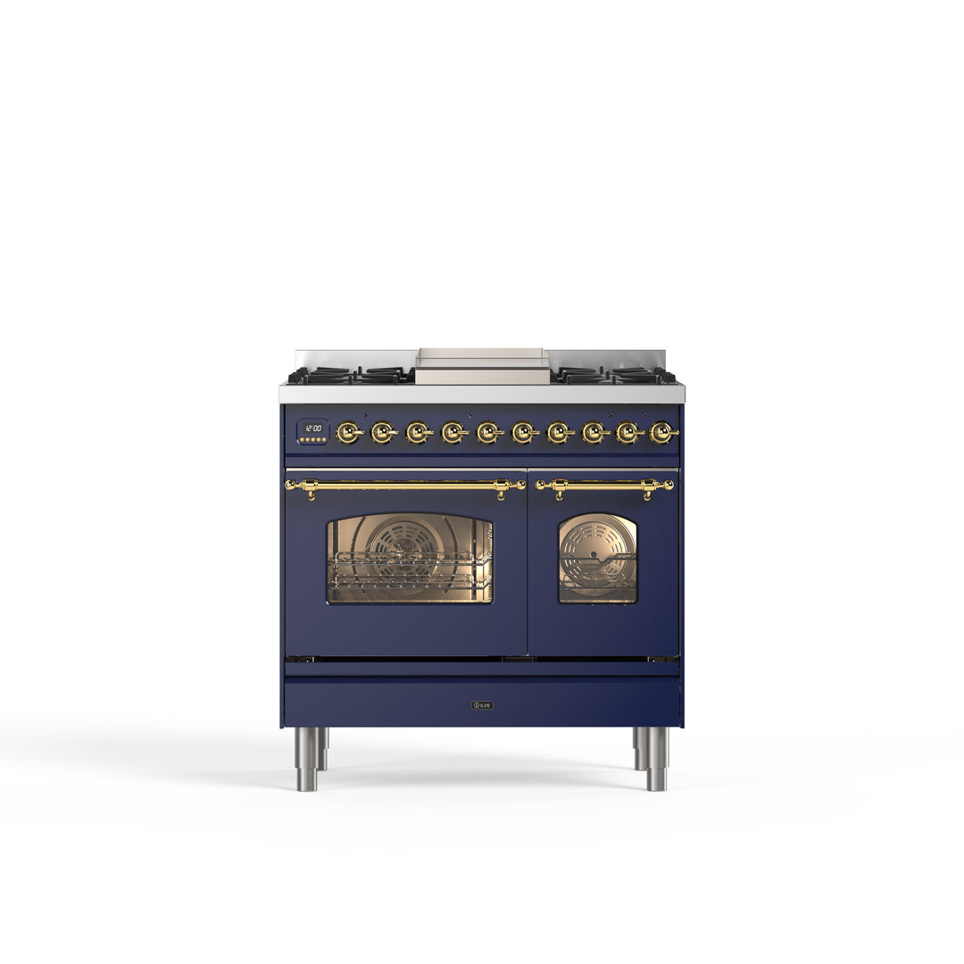 Komfur - Nostalgie - 90 cm - Gaskomfur/Induktion, 2 ovne