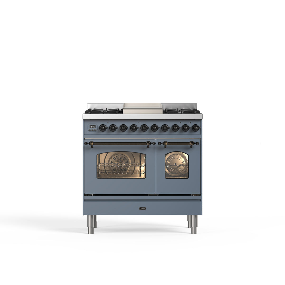 Komfur - Nostalgie - 90 cm - Gaskomfur/Induktion, 2 ovne