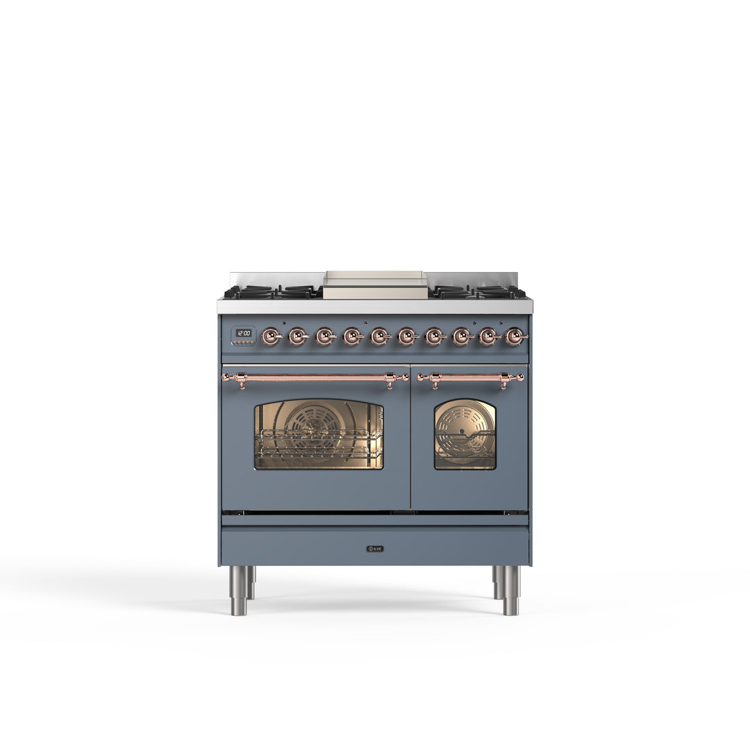 Komfur - Nostalgie - 90 cm - Gaskomfur/Induktion, 2 ovne