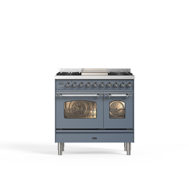 Komfur - Nostalgie - 90 cm - Gaskomfur/Induktion, 2 ovne