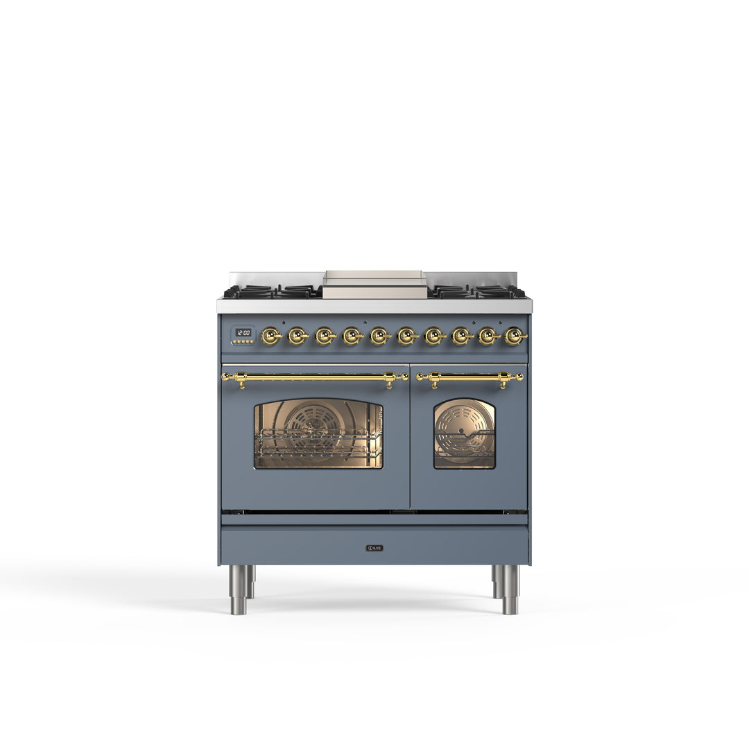 Komfur - Nostalgie - 90 cm - Gaskomfur/Induktion, 2 ovne