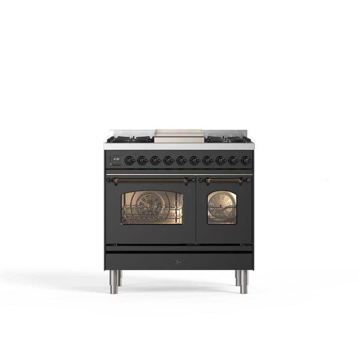 Komfur - Nostalgie - 90 cm - Gaskomfur/Induktion, 2 ovne