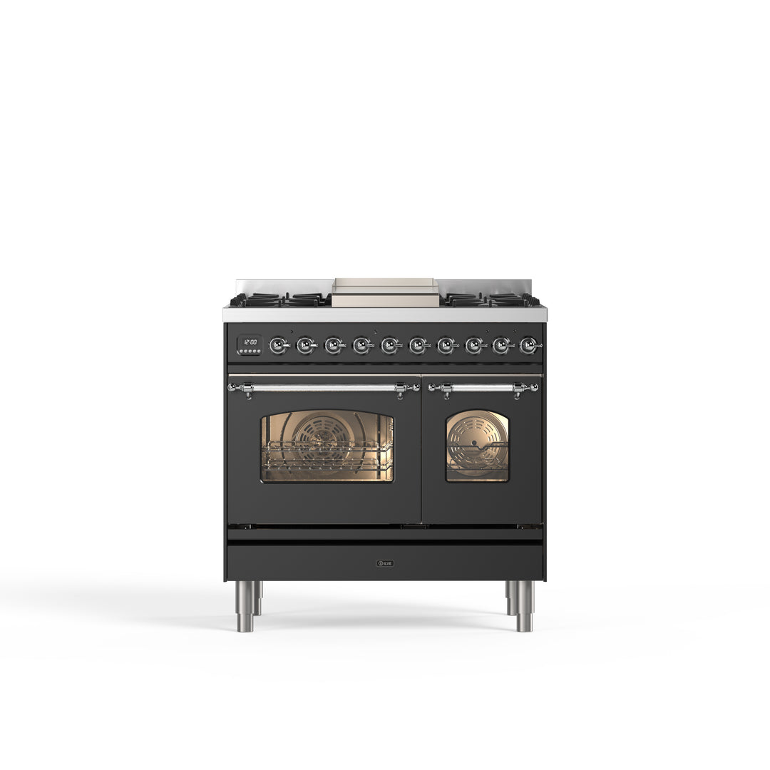 Komfur - Nostalgie - 90 cm - Gaskomfur/Induktion, 2 ovne