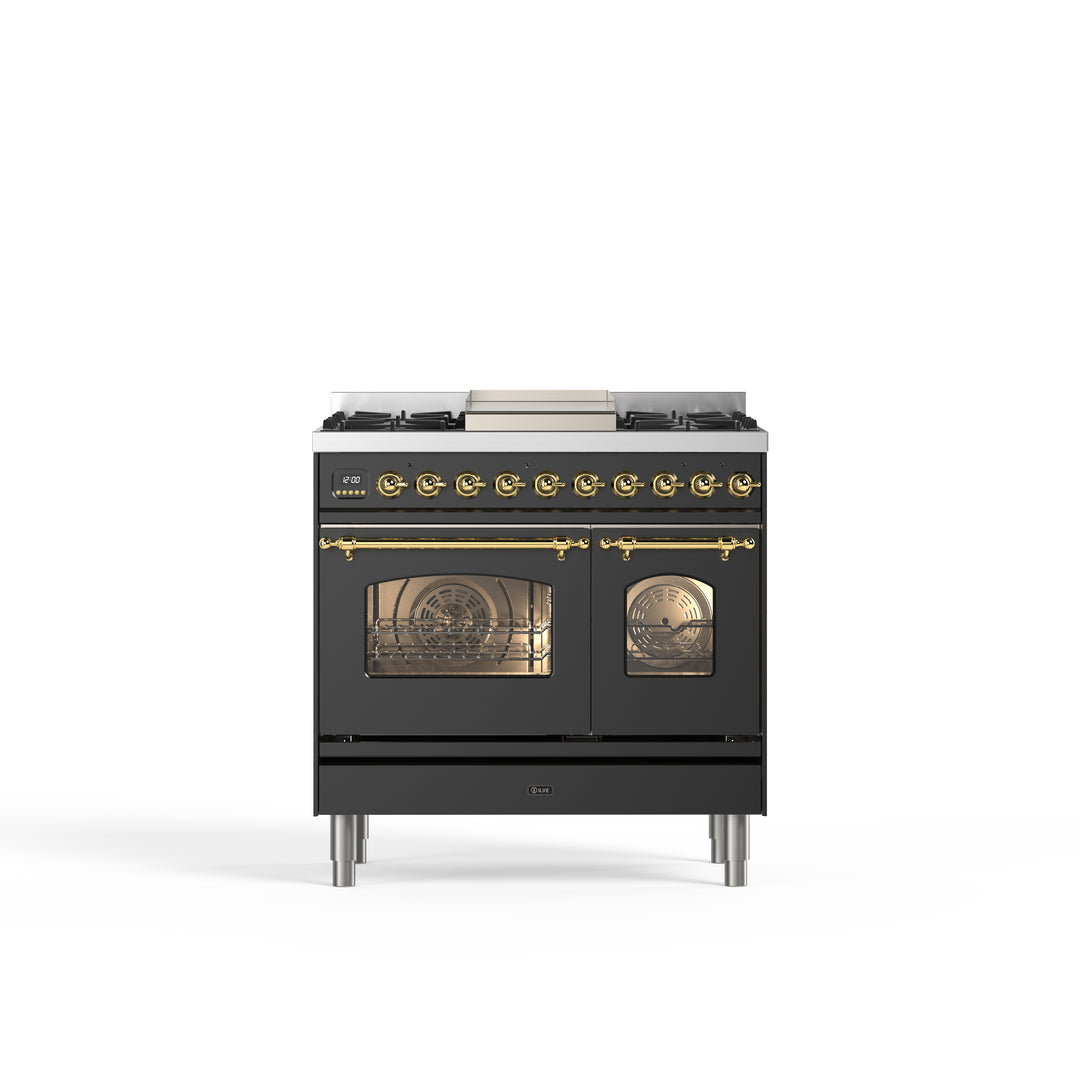 Komfur - Nostalgie - 90 cm - Gaskomfur/Induktion, 2 ovne