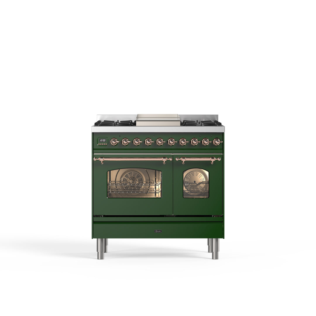 Komfur - Nostalgie - 90 cm - Gaskomfur/Induktion, 2 ovne