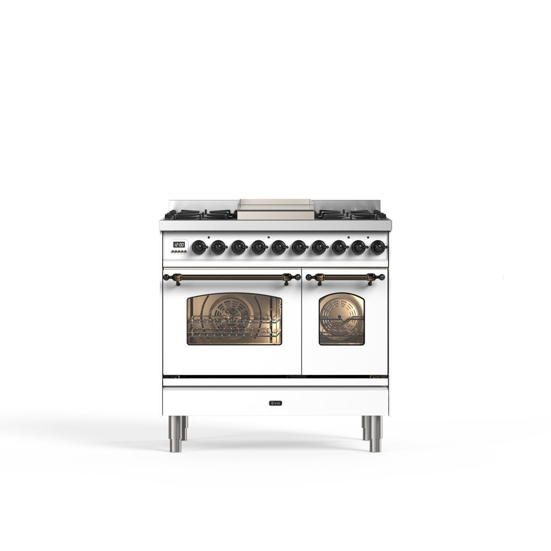 Komfur - Nostalgie - 90 cm - Gaskomfur/Induktion, 2 ovne