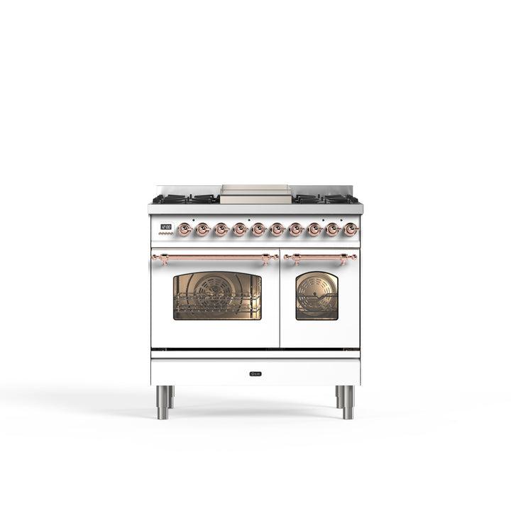 Komfur - Nostalgie - 90 cm - Gaskomfur/Induktion, 2 ovne