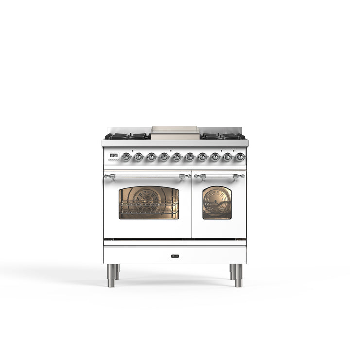 Komfur - Nostalgie - 90 cm - Gaskomfur/Induktion, 2 ovne