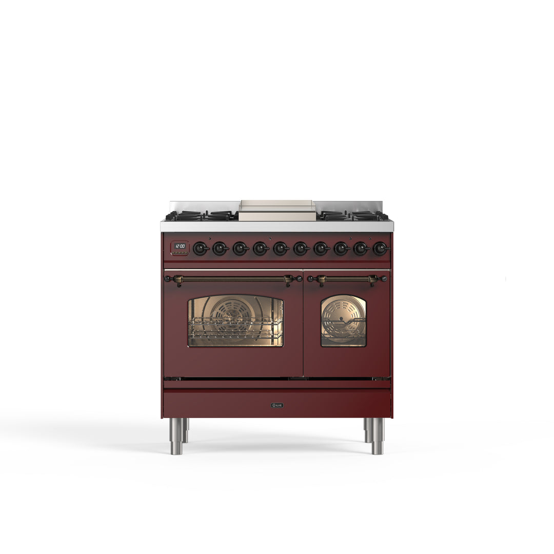 Komfur - Nostalgie - 90 cm - Gaskomfur/Induktion, 2 ovne