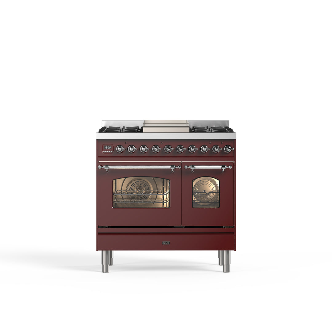 Komfur - Nostalgie - 90 cm - Gaskomfur/Induktion, 2 ovne