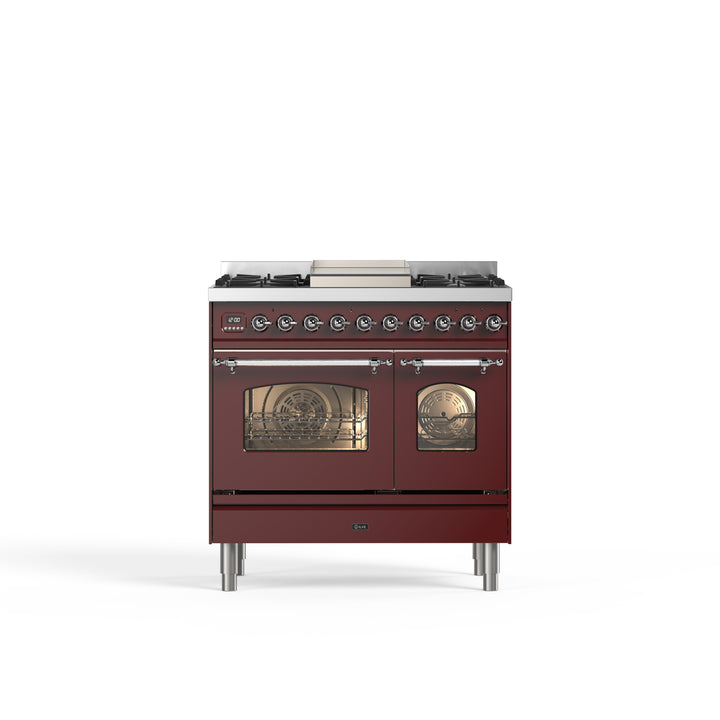 Komfur - Nostalgie - 90 cm - Gaskomfur/Induktion, 2 ovne