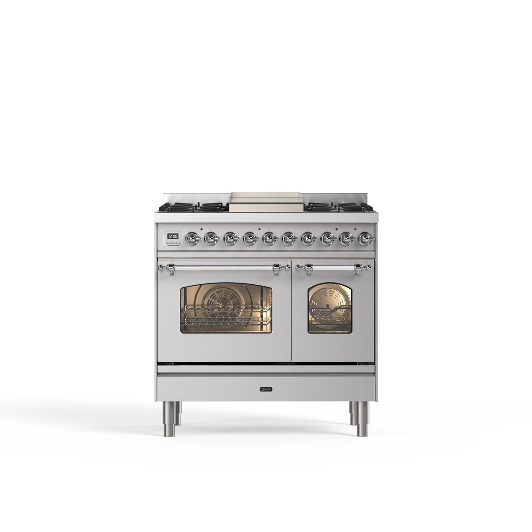 Komfur - Nostalgie - 90 cm - Gaskomfur/Induktion, 2 ovne