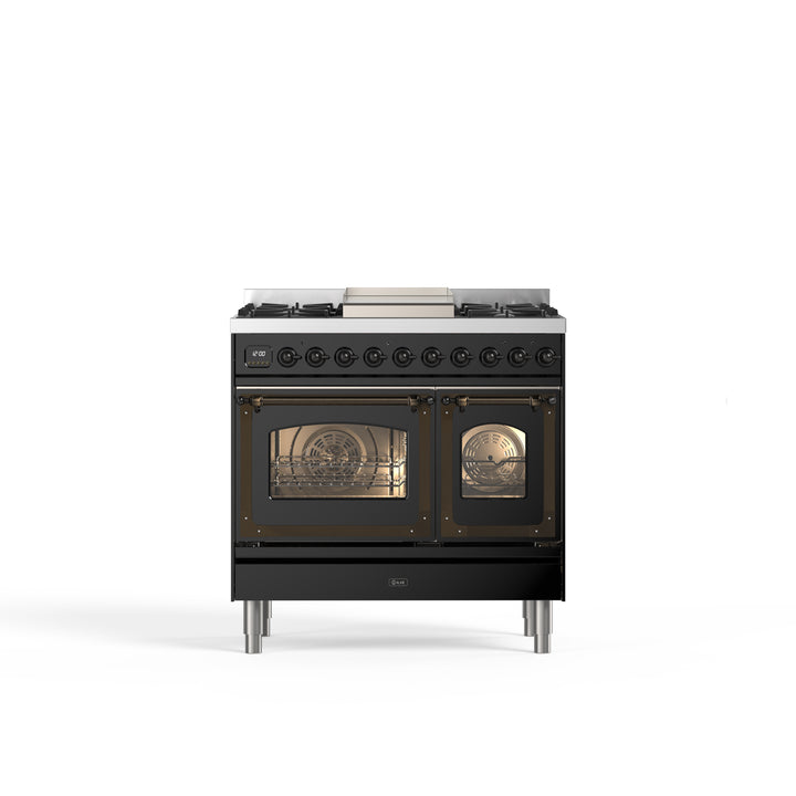 Komfur - Nostalgie - 90 cm - Gaskomfur/Induktion, 2 ovne