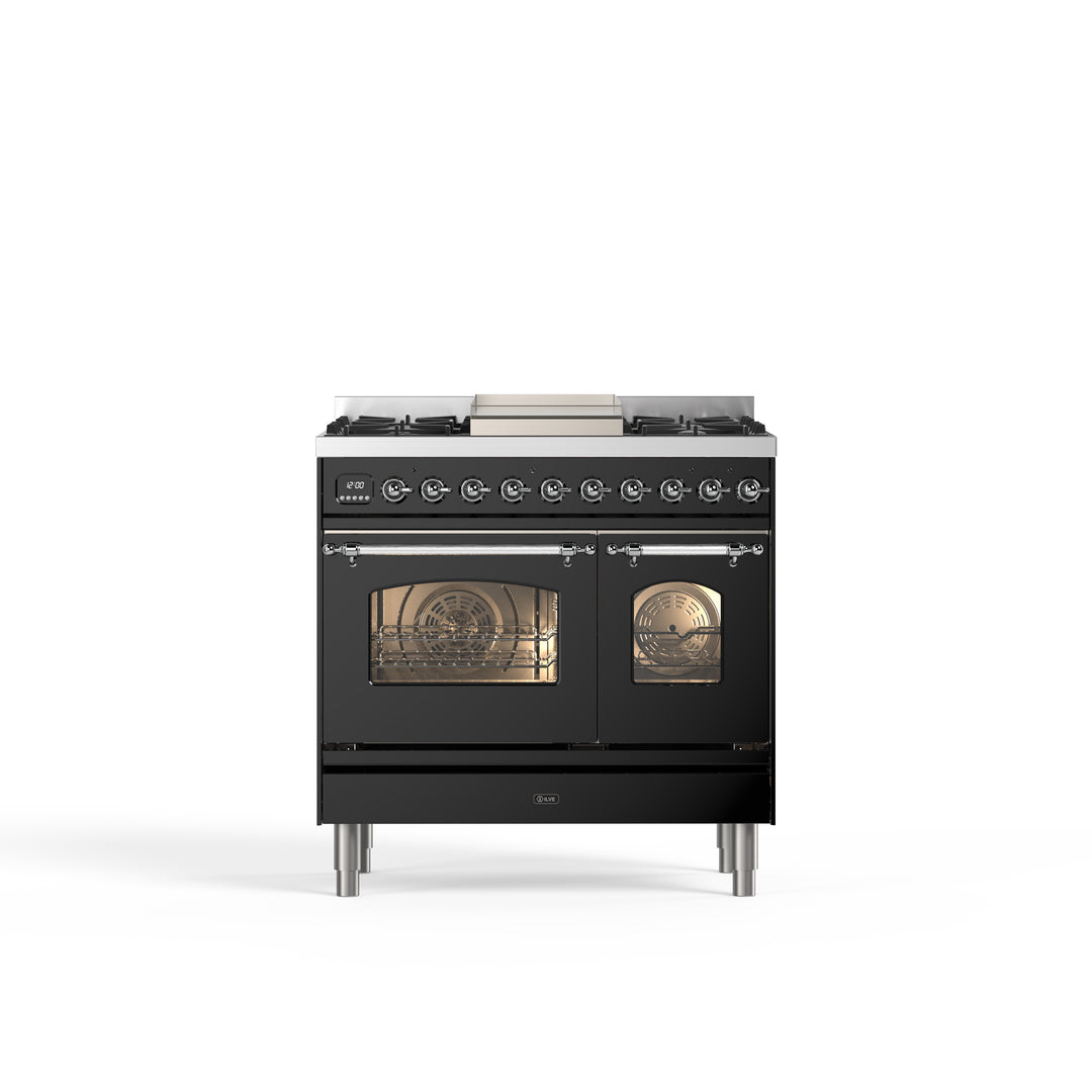 Komfur - Nostalgie - 90 cm - Gaskomfur/Induktion, 2 ovne