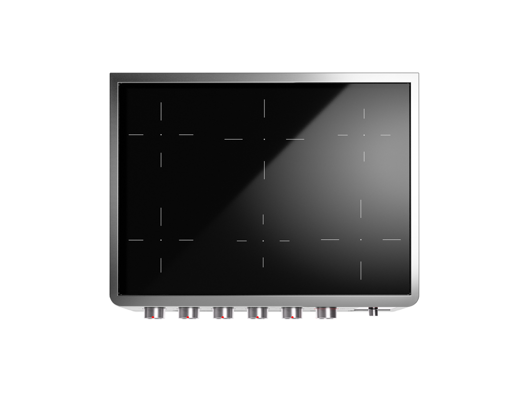 ILVE Panoramagic 90 cm Komfyr, gass/induksjon, 6 brennere, 97 liters multifunksjonsovn, 30-320°C, TFT-skjerm, rotisserie, trippelglass, soft-close, varmholdeboks 30-80°C 