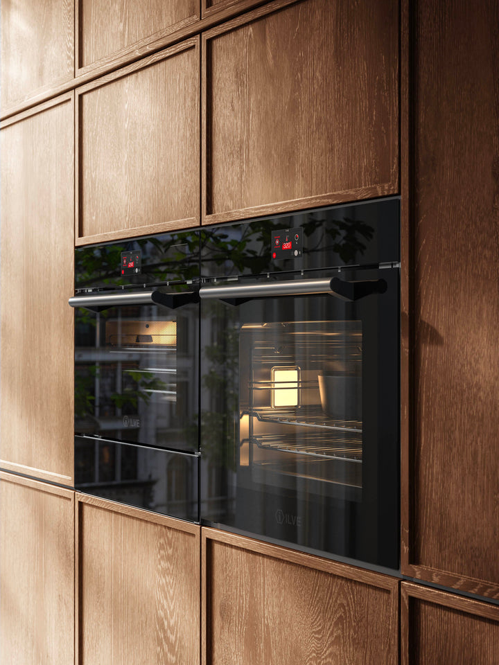 ILVE Professional Plus Sort Glas Multifunktions Indbygningsovn 60 cm - Pyrolyse