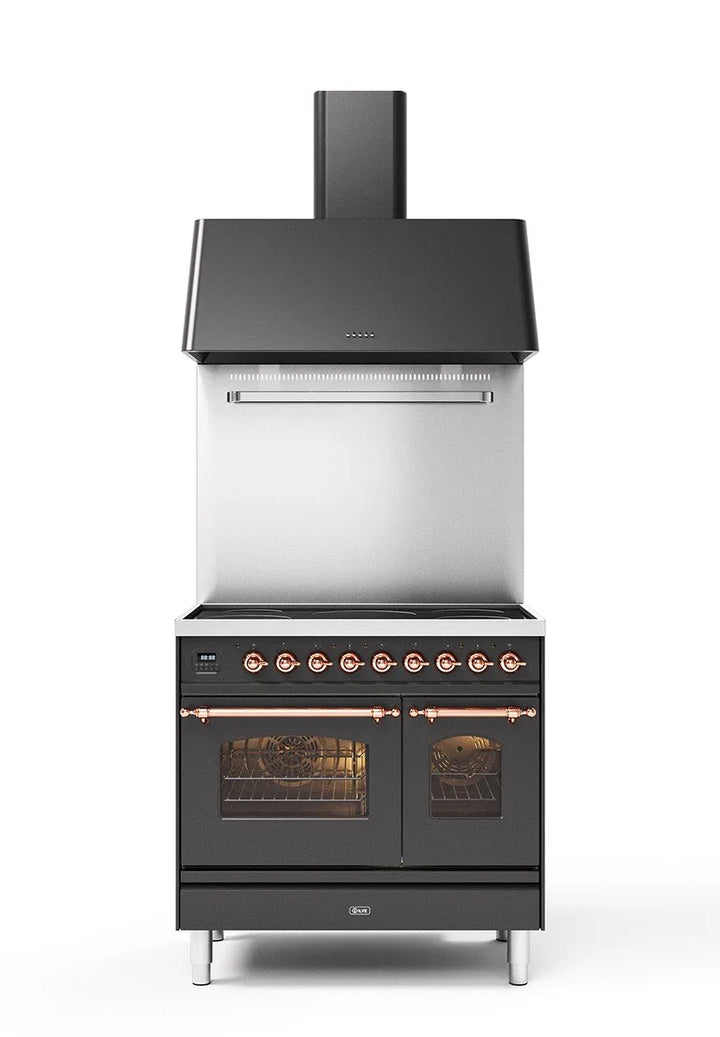 Komfur - Nostalgie - 90 cm - Gaskomfur/Induktion, 2 ovne